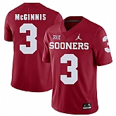 Oklahoma Sooners 3 Connor McGinnis Red College Football Jersey Dzhi,baseball caps,new era cap wholesale,wholesale hats
